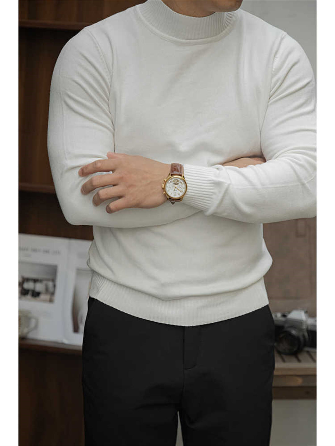 Sweater Bottoming Shirt Basic Warm Man