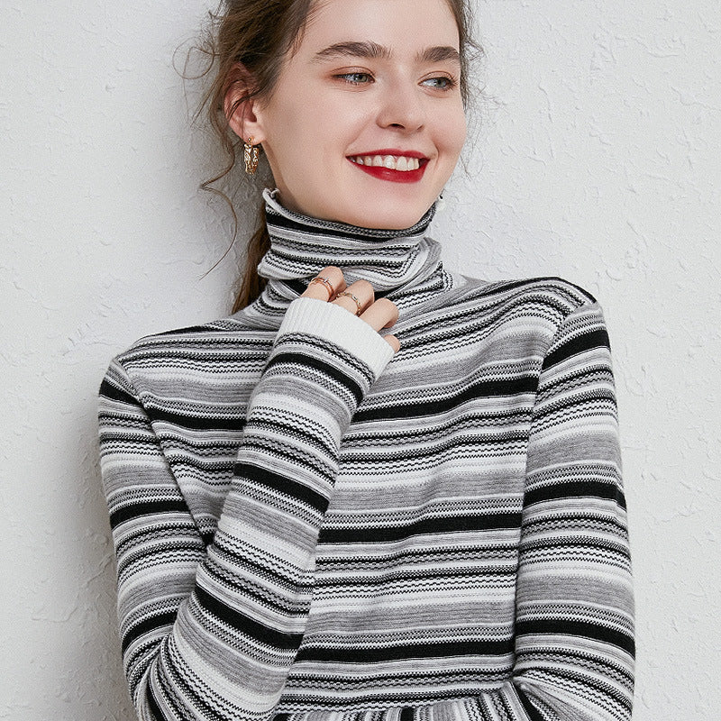 New sweater women pullover loose striped sweater