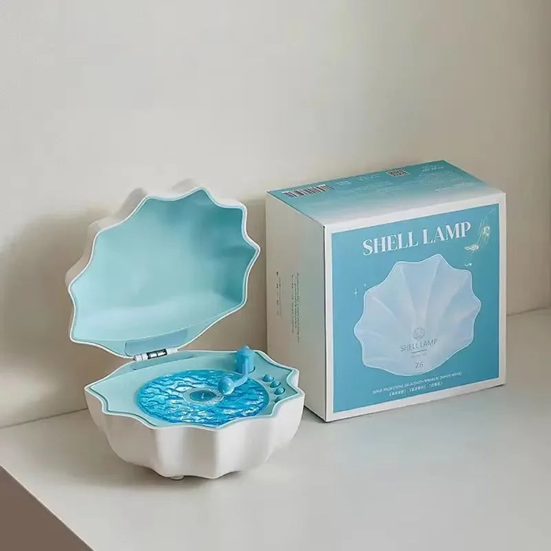 Coastal Night Light Speaker | Shell Design With Ocean Ambience