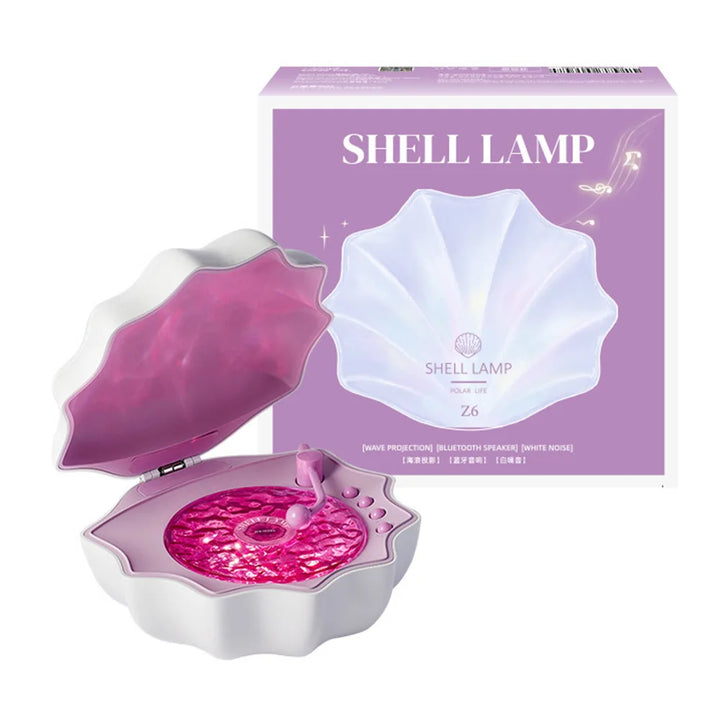 Coastal Night Light Speaker | Shell Design With Ocean Ambience