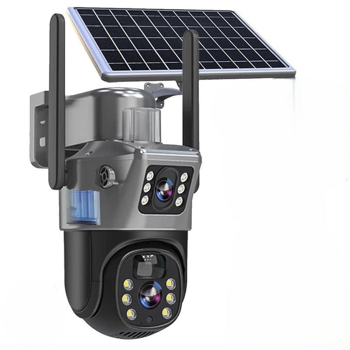 Solar Security Camera | 4K Wireless with Dual Lens and 360° Rotation