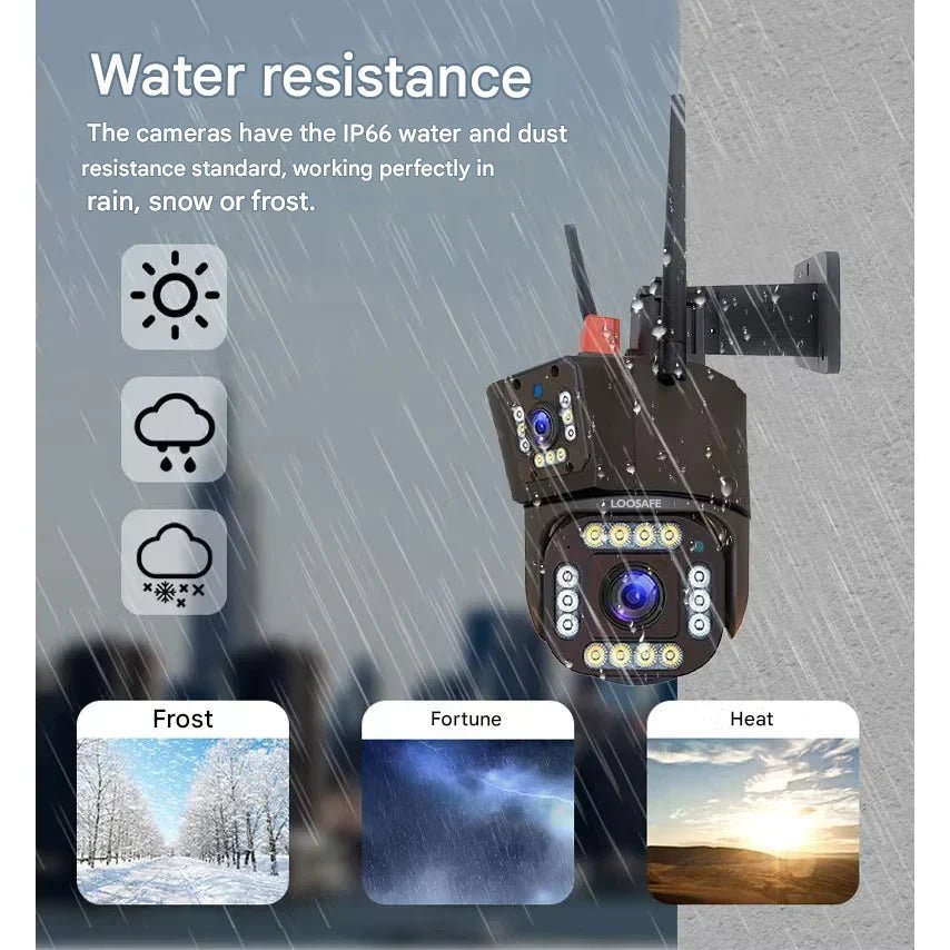 Solar Security Camera | 4K Wireless with Dual Lens and 360° Rotation